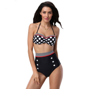 High Waist Polka Dot Bikini