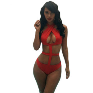 Caged Halter Monkini